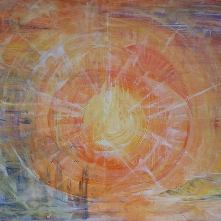 Individuelles Seelenbild. Auftragsgemälde. Acrylgemälde auf Keilrahmen, von Kathi Hildebrandt. Ganzheitliche Künstlerin, 