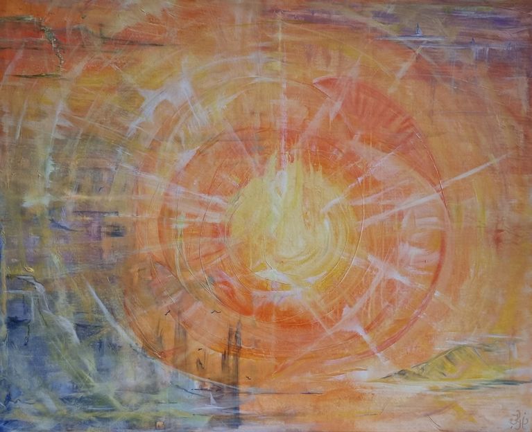 Beispiel für ein großes Seelenbild. Kathi Hildebrandt. Enthousio-Art.