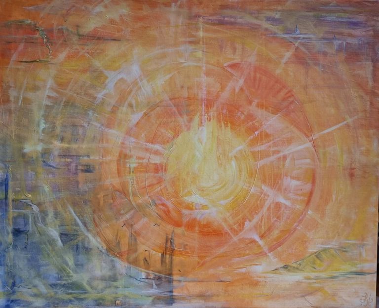 Seelenbilder auf Keilrahmen. Persönlich, intuitiv, individuell. Ganzheitliche Künstlerin Kathi Hildebrandt.