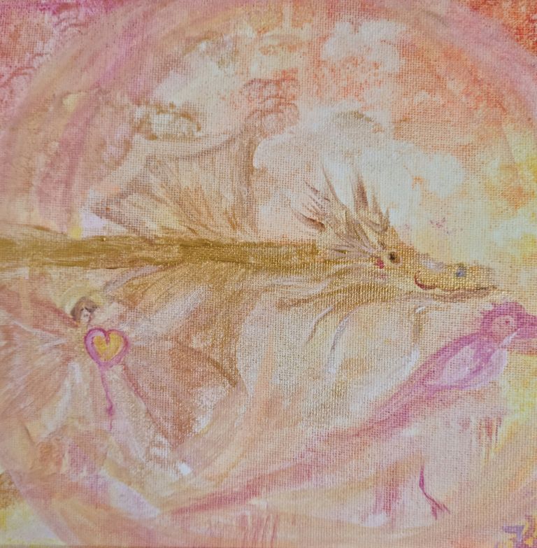 Kraftbild, Meditation für Kinder.  Kathi Hildebrandt, Ganzheitliche Künstlerin. 