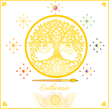 Logo| Ganzheitliche Künstlerin |Enthousio - Momentorin| Kathi Hildebrandt| 72160 Horb a.N.|www.enthousio-art.de 